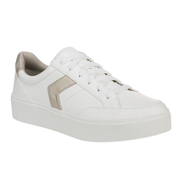 Dr. Scholl's Shoes - Dr. Scholls Womens Madison Low Top Sneakers US 10 Wide White Vegan Leather NIB